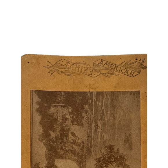 Antique Stereoscope Stereograph Real Photo Card BW Series American Waterfalls - Picture 4 of 5